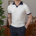 Dejan lente-casual poloshirt voor heren met V-hals