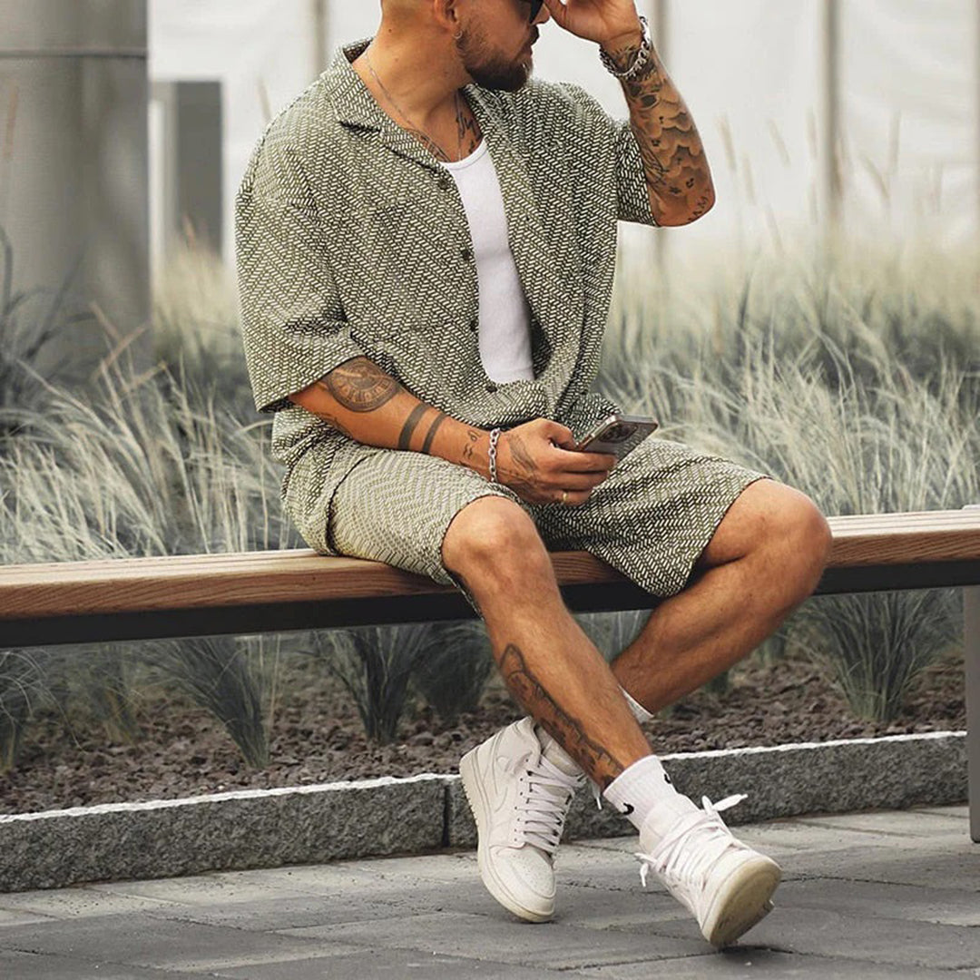 Dimitri: stijlvolle zomeroutfit met luxe korte broek en shirt