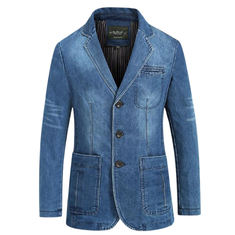 Dirk - Stijlvol Denim Voorjaarsblazer voor Heren