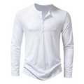 Floris - button-down t-shirt met lange mouwen