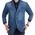 Gerookt denim blazerjack