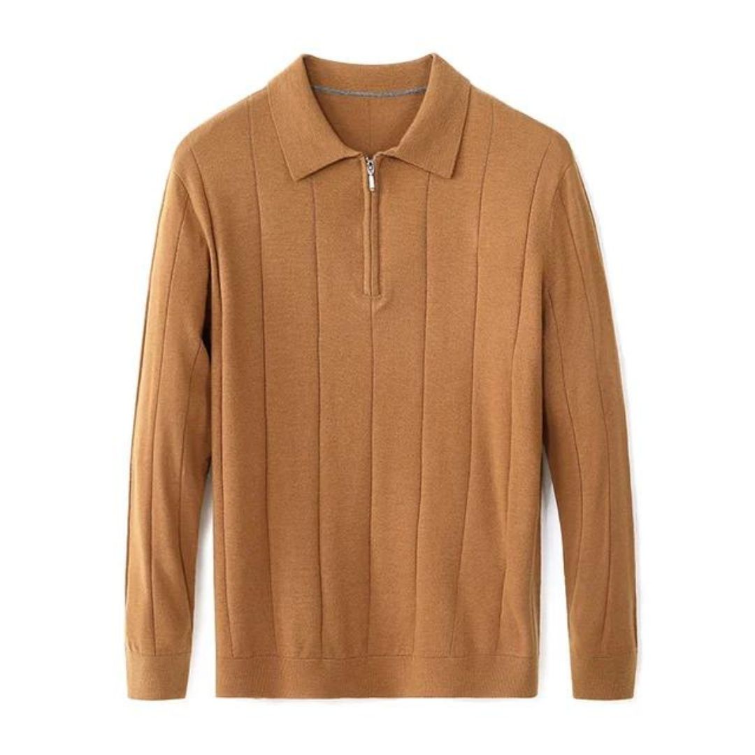 Giancarlo - Tijdloos Stijlvol Cashmere Blend Rits Pullover voor Heren