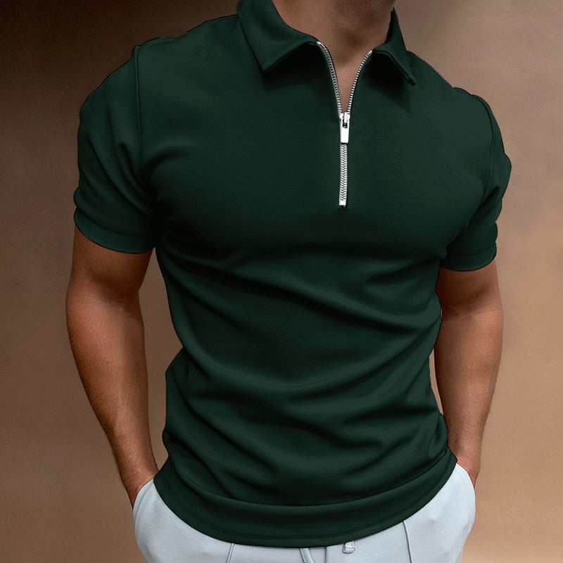 Idris Luxe lente/zomerpolo met rits