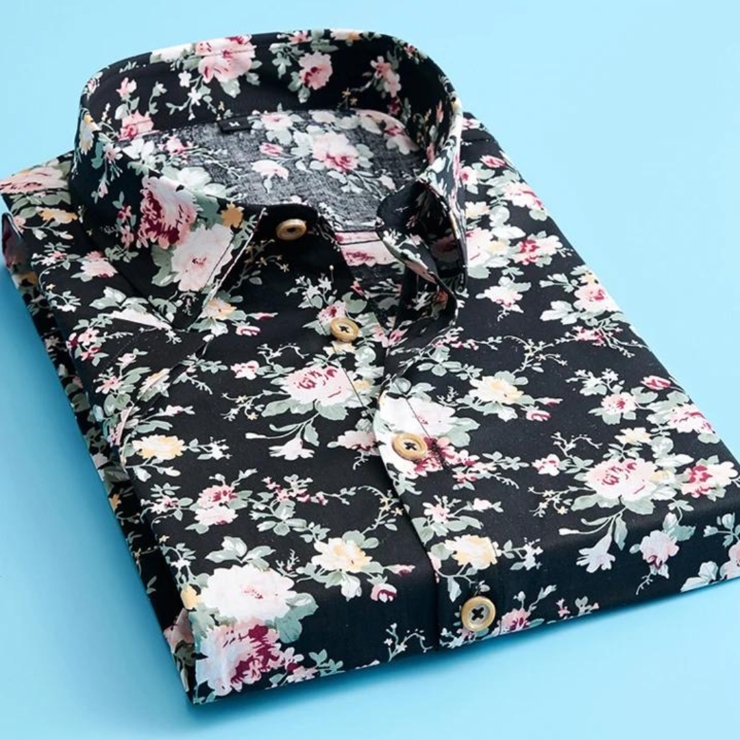 Quinlan bloemenbruiloft zomerblouse voor heren