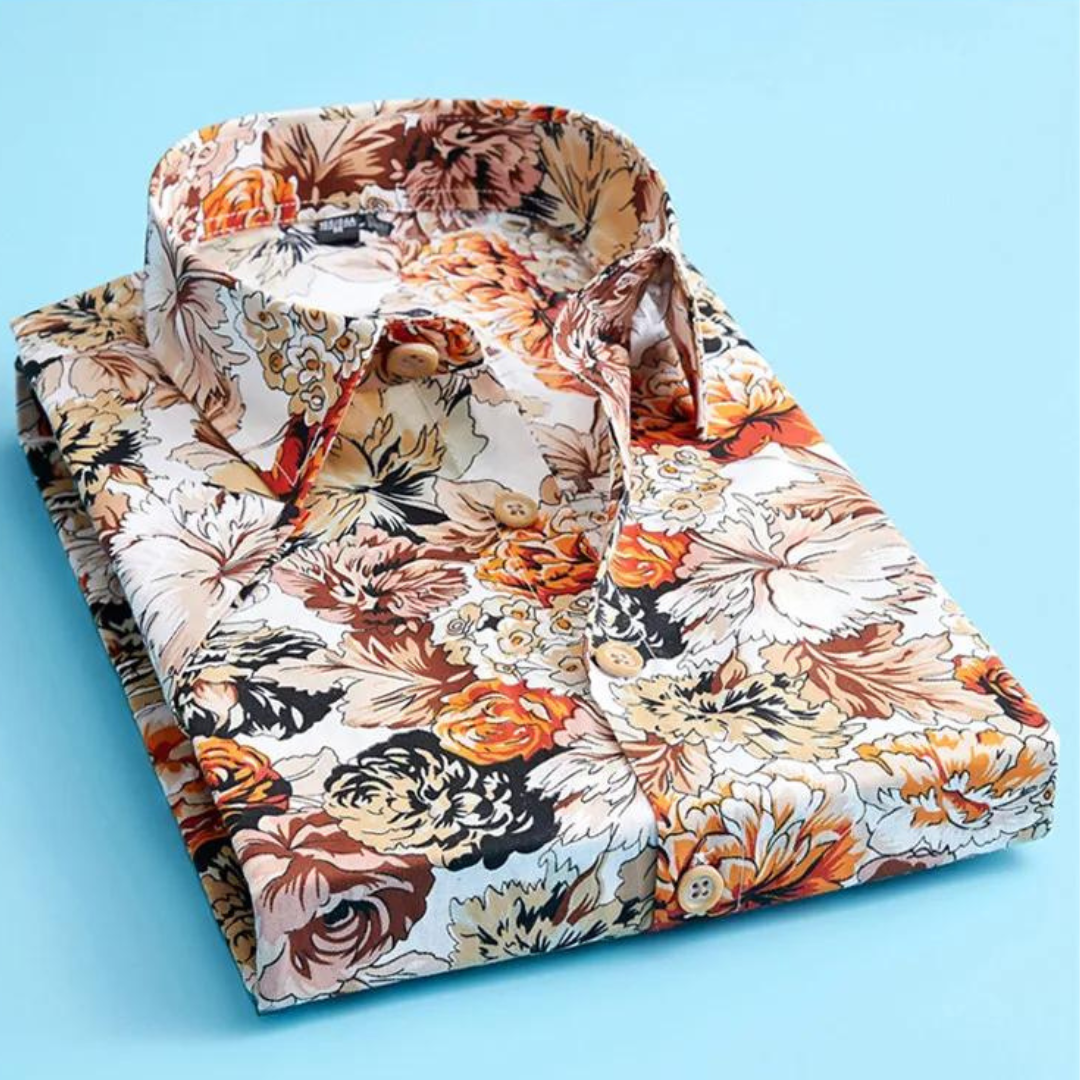 Quinlan bloemenbruiloft zomerblouse voor heren