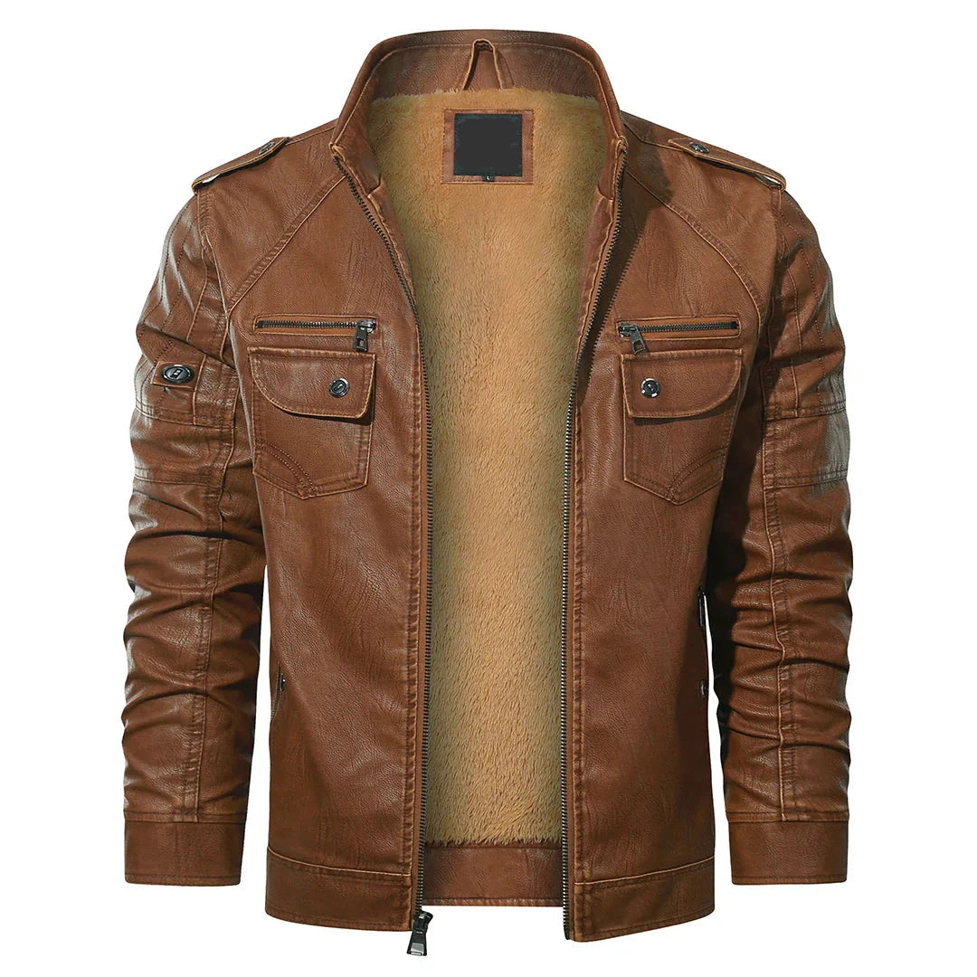 Hartley - Fleece Biker Herenjas voor Extra Warmte en Stijl