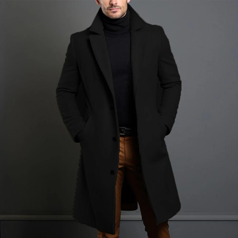 Simon – Casual lange trenchcoat voor heren