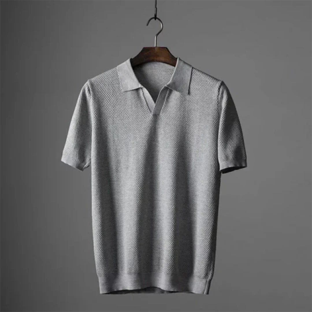 Xavier herenpoloshirt met V-hals