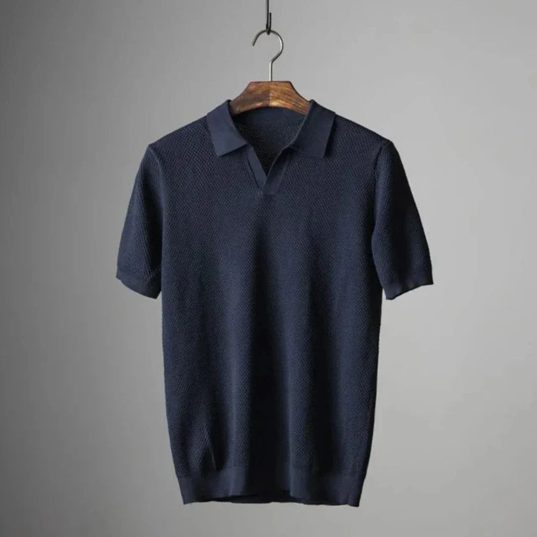 Xavier herenpoloshirt met V-hals