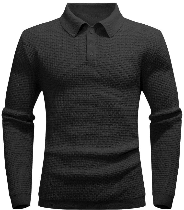 Guus - Stijlvolle Lange Mouwen Polo voor Een Verfijnde Look