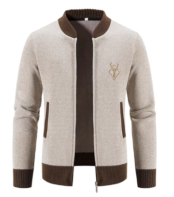 Ezra – Modieuze Gebreide Cardigan met Rits voor Heren